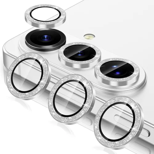 Vista 158 de Casetego Protector de lente de cámara para Galaxy Z Fold 8, [Diseño de purpurina mejorado], [Fuerte adherencia], lente de vidrio templado 9H negro
