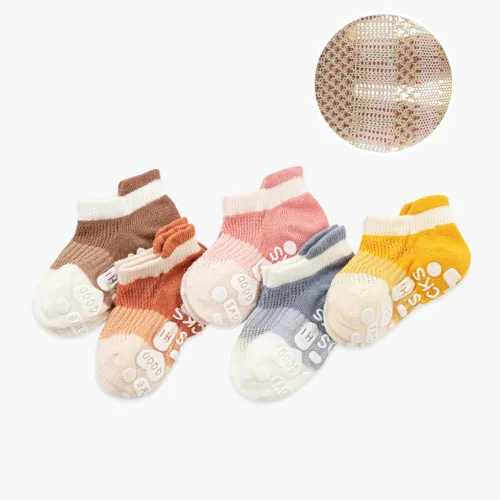Vista 3 de Calcetines antideslizantes de algodón para bebés y niñas pequeñas