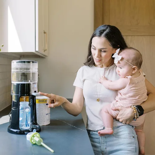 Vista 8 de Dr. Brown's Insta-Prep - Dispensador de agua caliente para preparar al instante la botella de fórmula del bebé, tanque de vidrio de gran capacidad