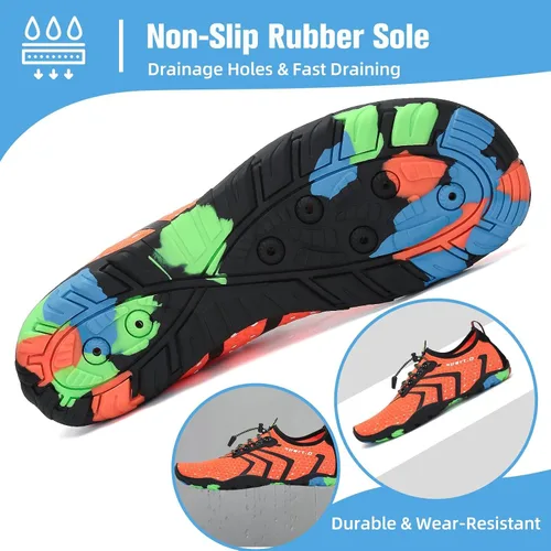 Vista 4 de Mishansha - Zapatos de agua para hombres y mujeres, secado rápido, para natación, buceo, surf, deportes acuáticos, piscina, playa, senderismo, yoga.