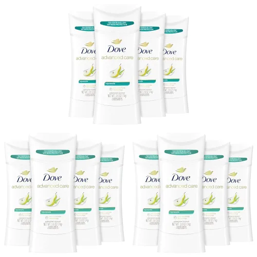 Vista 13 de Dove Advanced Care Anti Deo Stick Cool Essentials Pack de 12 para ayudar a la reparación de la barrera cutánea después del afeitado, control