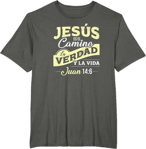 Vista 5 de Camisas de la Biblia de Jesus para los Cristianos Camiseta Española Negro