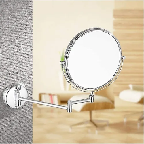 Vista 4 de Wall-Mounted Makeup Mirror Wall Mount 8 Inches Vanity Makeup Mirror 3X Magnified Polished Chrome Finish 360 Degree Swivel