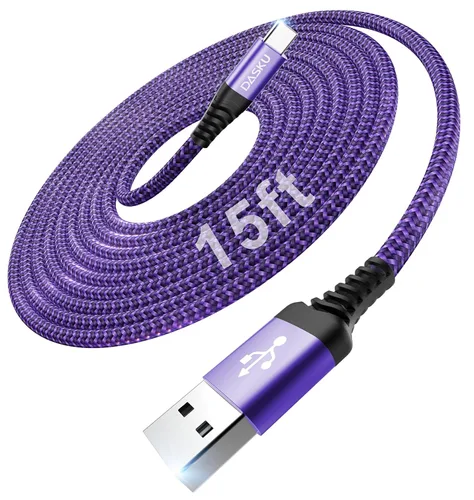 Vista 24 de Dasku iPhone 17 USB C a USB C de carga rápida, 60 W (3.1 A), paquete de 2 cables cargador de carga de 3 pies tipo C para iPhone 17/16/15/15 Plus/15