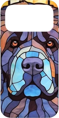 Vista 22 de Newfoundland Dog Stained Glass Case for iPhone 17