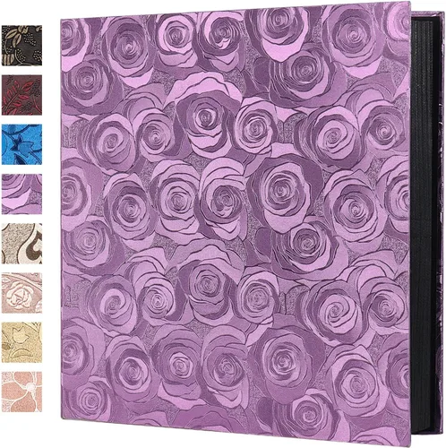 Vista 9 de RECUTMS Álbum de fotos con cubierta de cuero, 600 bolsillos, para fotos de 4 x 6 pulgadas, 5 por página, regalo del día de San Valentín, álbum