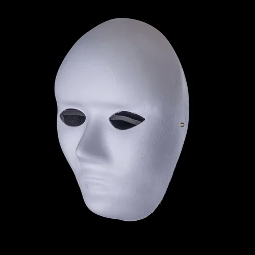 Vista 2 de 4 máscaras de papel blanco para bricolaje, máscara de mascarada pintable, disfraz de cosplay, Halloween, Mardi Gras, fiesta, máscaras de cara