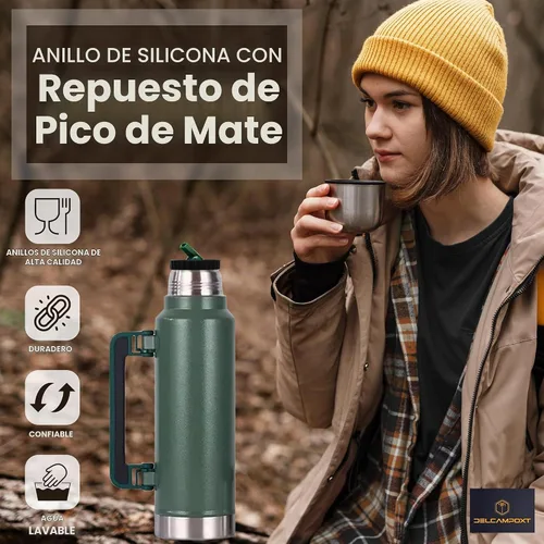 Vista 4 de Tapón térmico/térmico Pico de Mate Stanley tapa de repuesto, se adapta a botellas clásicas de boca ancha con aislamiento al vacío
