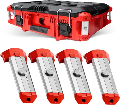 Vista 16 de Alpha Engineered Rieles de Repuesto Roscados Packout de 3.2" (81.5mm) Compatibles con Caja de Herramientas Milwaukee Packout 48-22-8424 - Rieles