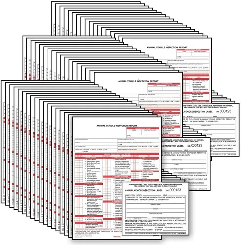 Vista 12 de Formulario y etiqueta del informe anual de inspección de vehículos de J. J