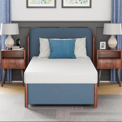 Vista 30 de PayLessHere Colchón de espuma viscoelástica con gel Twin de 5 pulgadas sin fibra de vidrio/Certificado CertiPUR-US/Cama en una caja/Sueño fresco