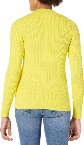 Vista 2 de Tienda Essentials Suéter ligero de manga larga con cuello alto falso para mujer