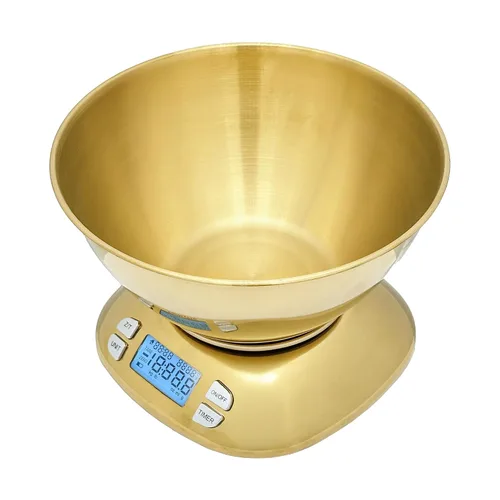 Vista 11 de The Display Guys - Báscula digital de cocina con plataforma de bambú, para laboratorio de café y alimentos, pantalla LCD, gramos, capacidad de 11