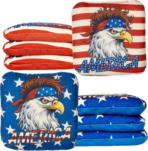 Vista 24 de Play Platoon Tournament Series Bolsas de Cornhole - Bolsas de Estilo Profesional de Doble Cara con Lado Resbaladizo y Pegajoso - Juego de 8