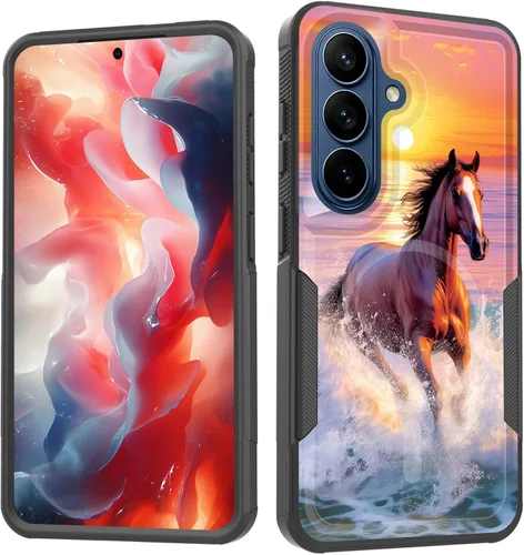 Vista 51 de Funda magnética para Galaxy A16 5G, [compatible con MagSafe] [protección contra caídas de grado militar] Funda resistente a prueba de golpes