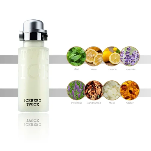 Vista 5 de Iceberg Twice Man - Fragancia aromática Fougere para el caballero audaz, colonia en aerosol energizante, intensa EDT para hombres, notas cítricas