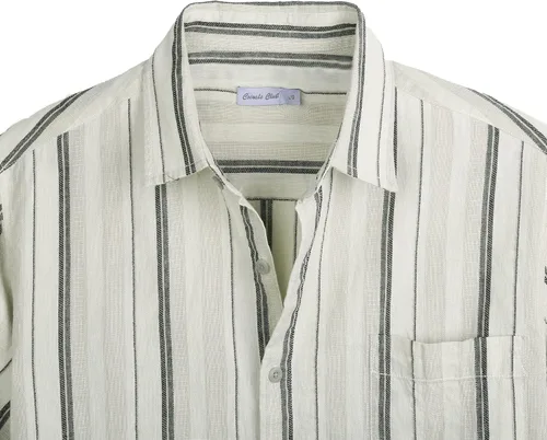 Vista 3 de COEVALS CLUB Mens Linen Beach Summer Casual Button Down Shirt Short Sleeve Shirt