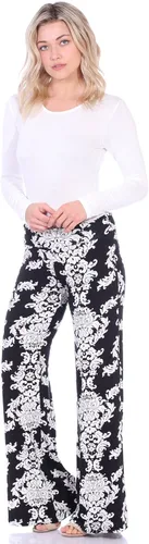 Vista 3 de Popana - Pantalones para mujer estilo palazzo con estampado informal talla extragrande hechos en Estados Unidos