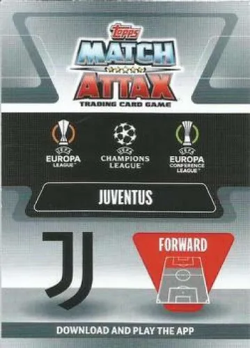 Vista 2 de Topps Match Attax Extra UEFA Champions League 100 Legend #LEG6 Alessandro Del Piero Juventus Carta oficial de fútbol CCG 2021-22 en estado crudo