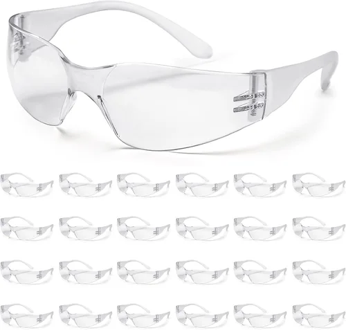Vista 11 de ATERET 12 pares de gafas de seguridad, lente de policarbonato resistente a los arañazos ANSI Z87.1 resistente a los impactos