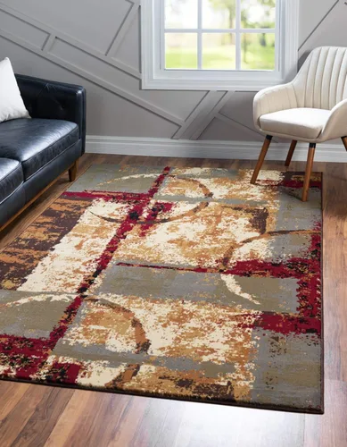 Vista 9 de Unique Loom Barista Collection - Alfombra de área - Catuai (2' 2" x 3' 1" ovalada, multi/marrón)