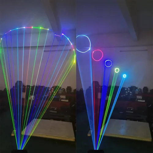 Vista 5 de JUNMAN 2W 2000mw RGB Luz de Efecto de Animación de Color Completo para Escenario, Luz de Haz para DJ, Discoteca, Luz de Evento para Fiesta, Boda