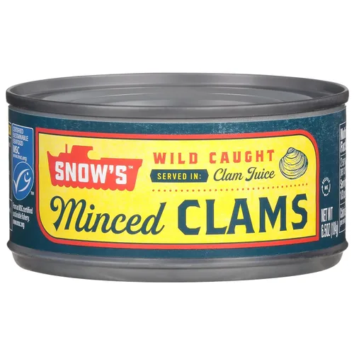 Vista 8 de Snow's Almejas Cortadas Silvestres Enlatadas, Lata de 6.5 oz - 5g de Proteína Por Porción - Sin Gluten, Apto para Keto, 99% Libre de Grasa