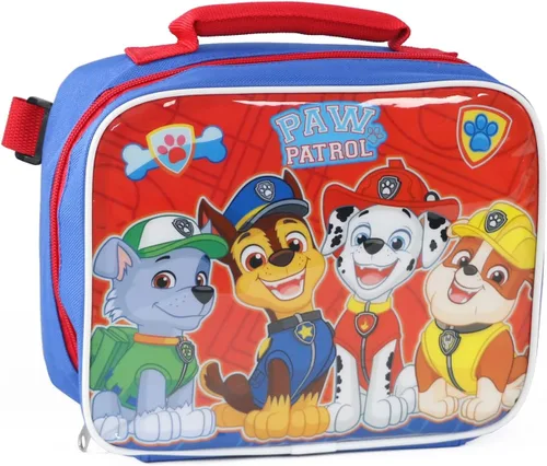 Vista 3 de Nickelodeon Mochila con almuerzo de Paw Patrol para niños (azul claro/rojo)