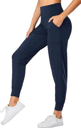 Vista 46 de Oalka - Pantalones deportivos para mujer, con cintura alta y bolsillos, para hacer deporte, yoga y entrenar