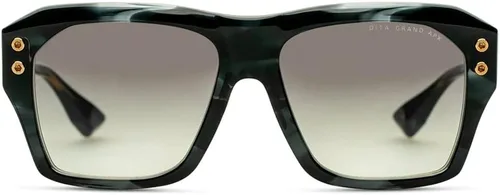 Vista 2 de Dita GRAND-APX DT DTS417 A-01 - Gafas de sol cuadradas de metal dorado amarillo, lentes degradadas grises