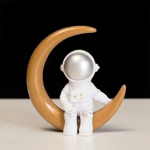 Vista 8 de Figura de astronauta de resina, estatua, escultura de astronauta, escultura de astronauta, juguetes educativos, adornos de astronauta