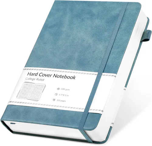 Vista 35 de CAGIE Cuaderno de cuadrícula de cuadrícula con puntos y balas, color negro A5