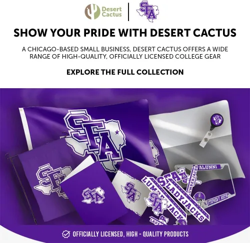 Vista 6 de Desert Cactus Stephen F. Austin State University - Gorra de béisbol de leñadores SFA con ala bordada, correa de tela ajustable, para adultos