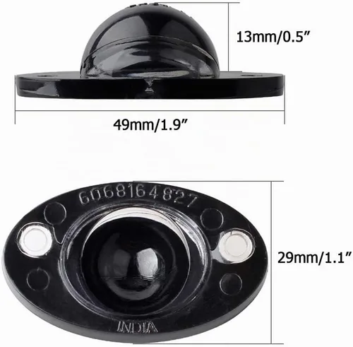 Vista 2 de HERCOO Faros de luz para placa de auto para 1994-2002 Dodge RAM 1500 2500 3500, Negro