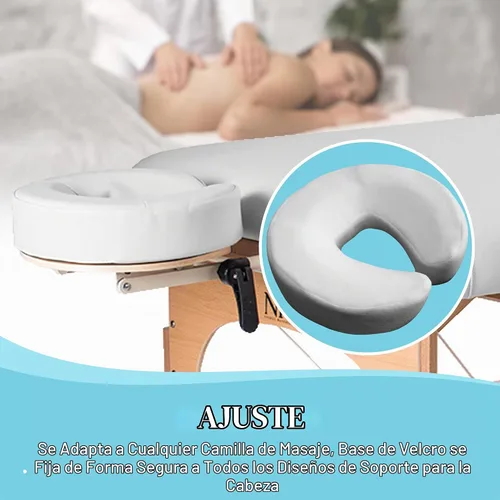 Vista 6 de NRG Mesa de masaje de espuma viscoelástica con funda de forro polar ultrasuave, almohadilla de almohada para reposacabezas que elimina los puntos