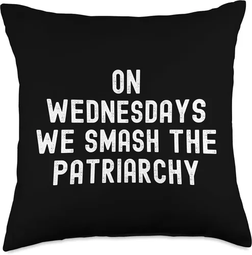 Vista 4 de On Wednesdays Tees On Wednesdays We Smash The Patriarchy - Almohada de 16 x 16 pulgadas, multicolor