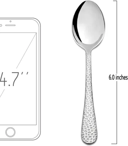 Vista 2 de HaWare Juego de cucharas de acero inoxidable para niños pequeños, 12 piezas
