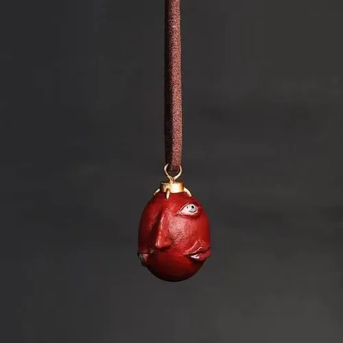 Vista 6 de The Egg Of The King Cosplay Pendant Necklace Behelit Haou No Tamago Necklace for Men Jewelry Set Gift for Fan (2Pcs Egg Necklaces)