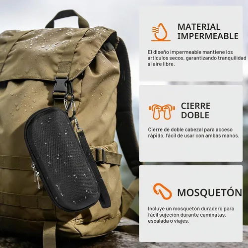 Vista 7 de CoBak Funda de transporte para gafas inteligentes Ray-Ban Meta y Oakley, con kit de accesorios 4 en 1, funda, mosquetón, correa y cojín