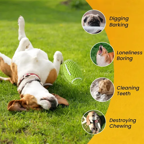 Vista 4 de Juguete Chirriante Pequeño para Perros, Pelota de Goma para Perros Masticadores Agresivos, Juguetes Flotantes para Cachorros al Aire Libre, Juguete