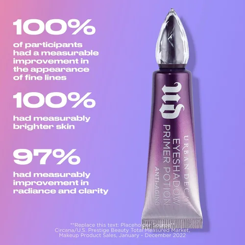 Vista 4 de Urban Decay Poción Primer para Sombra de Ojos - Base Primer de Párpados Nude, para Maquillaje de Ojos Suave y Resistente a Pliegues, Impermeable