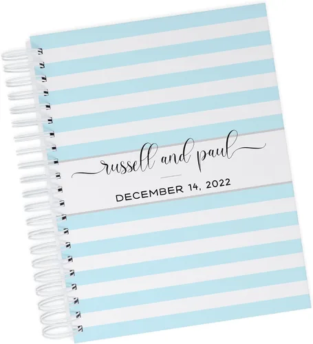 Vista 29 de Personalized Twin Baby Memory Book - Hardcover First Year Album Customized with Babies’ Names - Prompted Baby Journal (Blue Mountains)