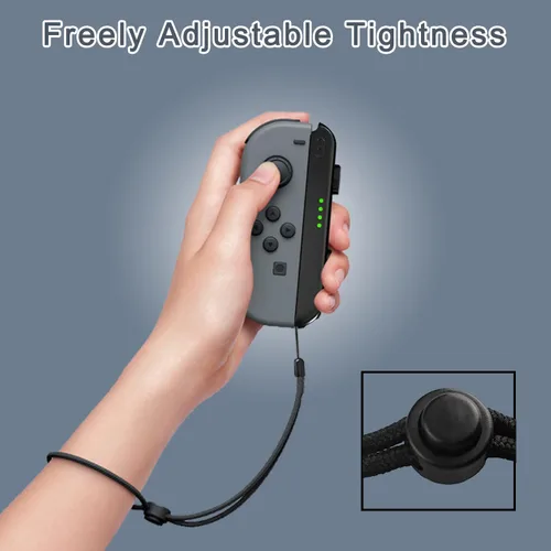 Vista 5 de Lonxmovs 2 Pack Wrist Strap for Switch Joycon - Replacement Accessories for Joy con Straps (Black)
