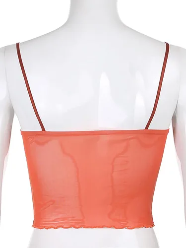 Vista 4 de Avanova Women's Sleeveless Ribbed Knit Asymmetrical Crop Tank Top
