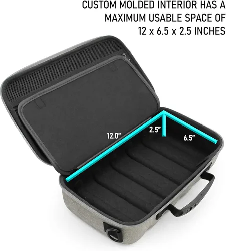 Vista 4 de CASEMATIX Estuche para cortapelos con capacidad para tres cortadoras eléctricas, timbres de pelo, recortadoras, rematadores en T, estuche de viaje
