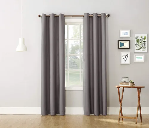 Vista 5 de No. 918 Montego - Panel de cortina con ojales semitransparentes con textura casual