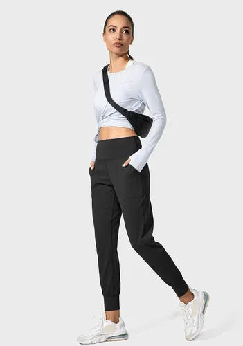 Vista 5 de G Gradual Pantalones deportivos de yoga de cintura alta para mujer con bolsillos, leggings sueltos para mujer, entrenamiento, atletismo, descanso