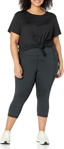 Vista 59 de Amazon Essentials Camiseta de manga corta con cuello redondo para mujer, de secado rápido, para entrenamiento, gimnasio, paquete múltiple