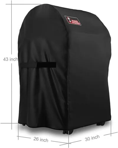 Vista 3 de Kingkong 7105 Premium Cover para parrillas de gas Weber serie 210 con ambas colapsadas (no apto para Spirit II E-210), color negro