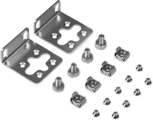 Vista 11 de Kit de montaje en rack para interruptor Ubiquiti, orejas de rack 1U para interruptores Ubiquiti serie 16/24/48